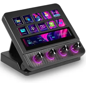 Macro Pad, Streaming Deck Stream Controller Soundboard Keypad, Programmable  USB Shortcut Keyboard for Gamer Streamer, Audio Mixer for OBS, YouTube, Office Desk Setup, PC,