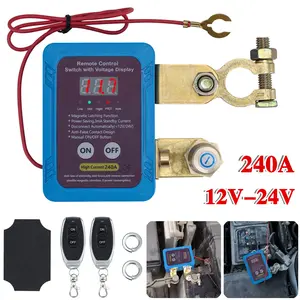 Remote Battery Disconnect Kill Switch 12V/24V 240A with LED Voltage Display – Safety Power Cut Off for Car RV ATV Marine