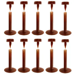 Set of 10 Flesh Tone Flexible Bioflex Removable Push Top Piercing Retainers