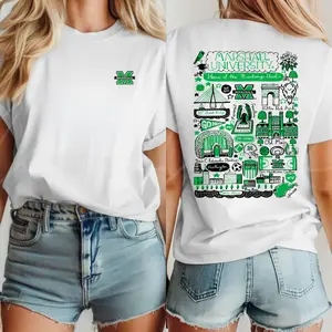 Custom University Hand Sketched Graphic T-shirt - White Color, Personalized College Crewneck, Game Day Sports Pullover, Cozy Vintage-Style Top for Sports Lovers - MB