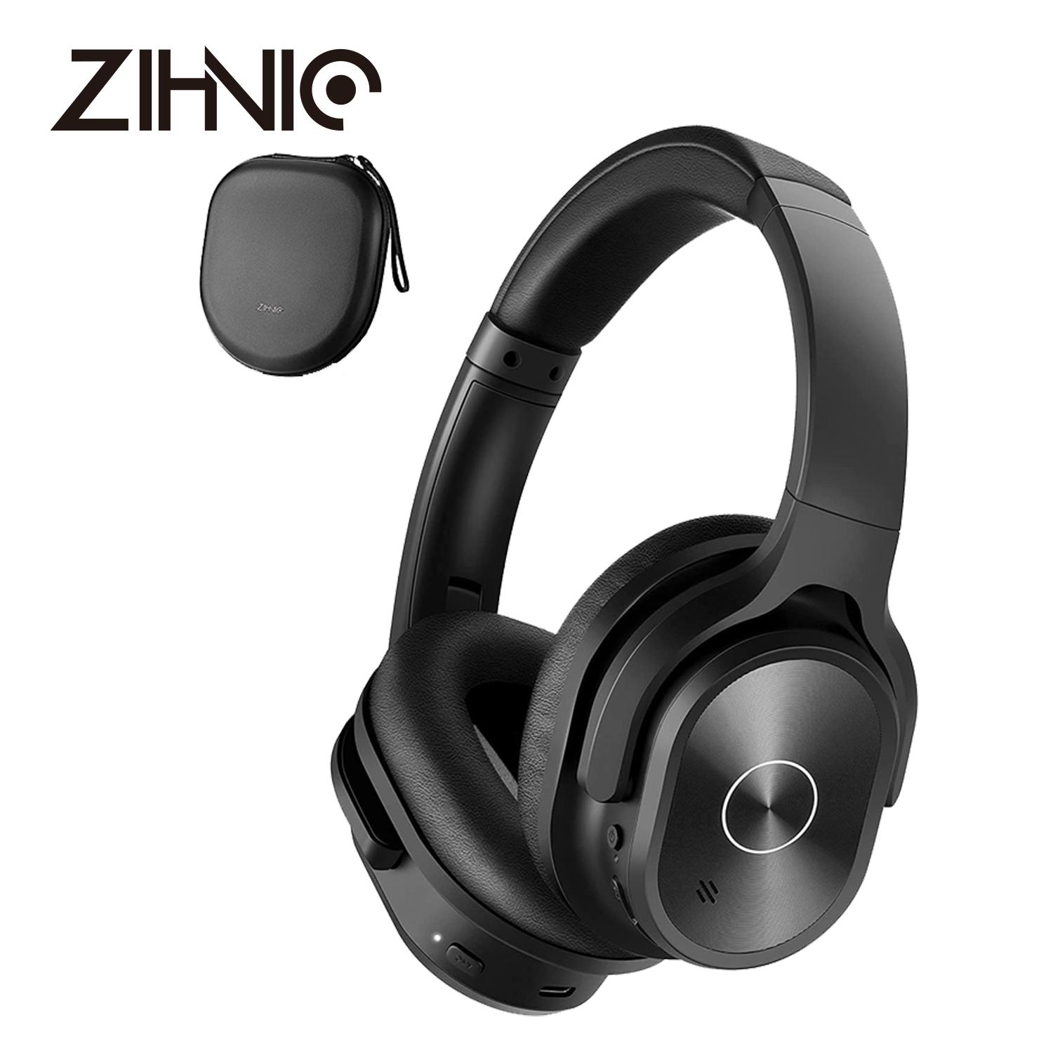 ZIHNIC PN9 Active Noise Canceling Headphones,Wireless Bluetooth Earbuds,Over Ear Foldable Sport Headset,Long Standby Pow