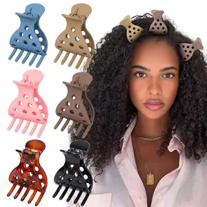 Root Lifting Hair Clips for Volume - Set of 6 Volumizing Claw Clamps for Curly Hair No Crease Voluminous Roots and Bouncy Curls