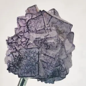 QR Code Fluorite Crystal Cluster Qinglong Mine, China Fluorite Specimen QRF2204