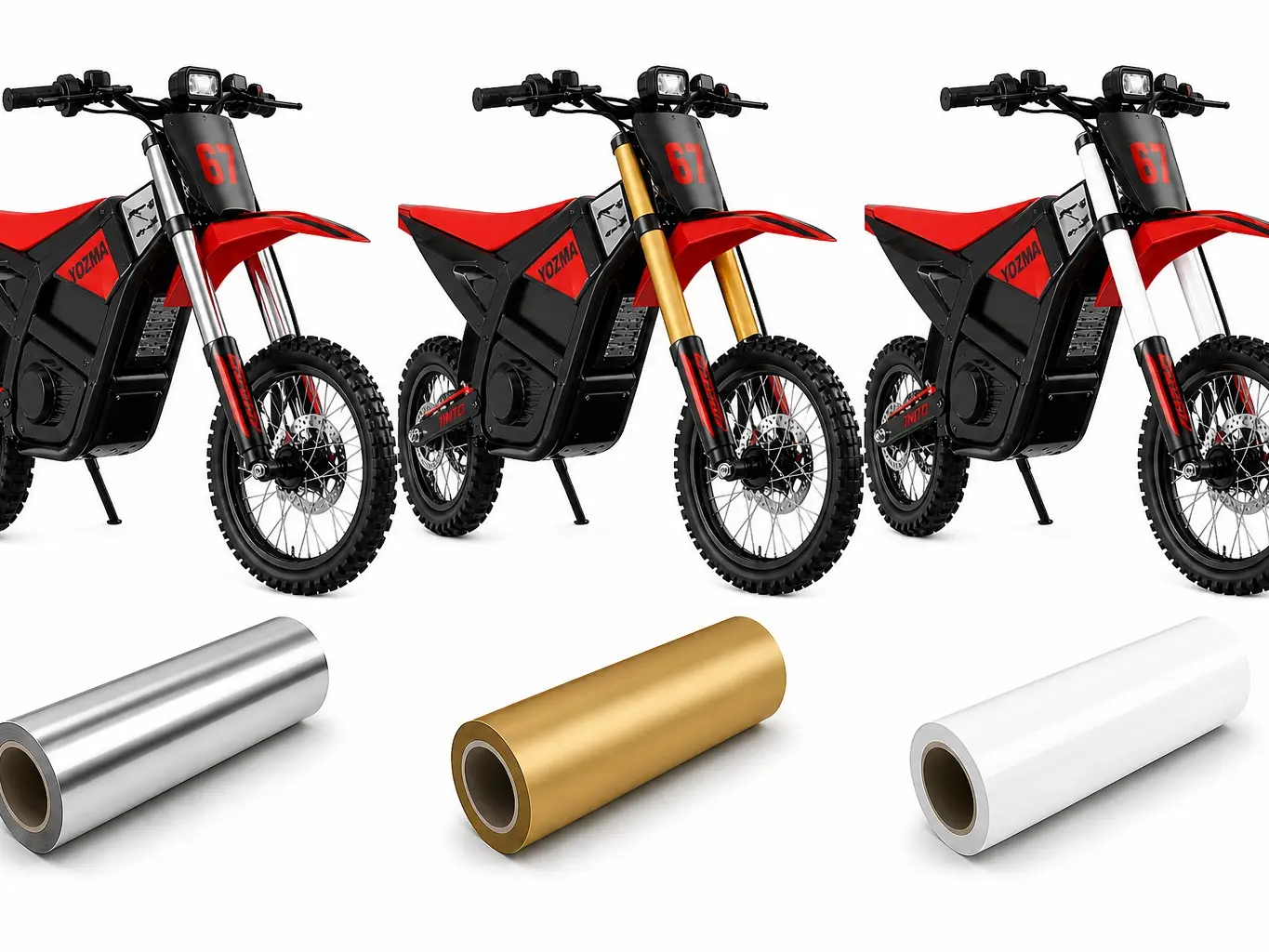 2026 Yozma IN 10 Pre Cut Fork Wrap Precise Fit Vinyl for Yozma IN 10 Front Forks Easy Application