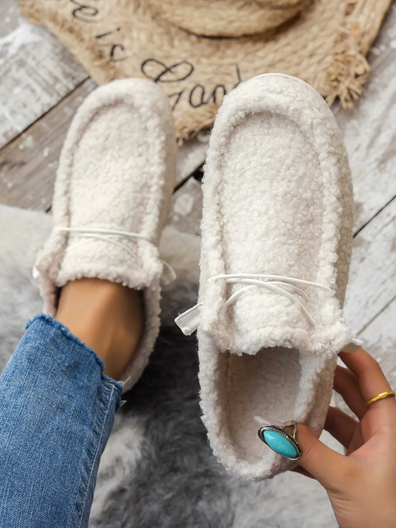 Women's Fall Winter Indoor Fuzzy House Slippers, Comfortable Warm Soft Sole, Non-Slip Design for Cozy Home Wear, New Fashion Style, Slipper Shoes