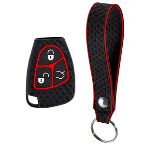 2 PCS New Silicone Car key cover Case Car Key Protector For Mercedes Benz C B E Class W203 W211 W204 YU BN CLS CLK