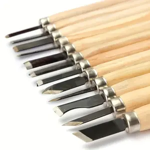 Professional 12pcs Wood Carving Chisel Hand Tool Set - Perfect For Basic & Fine Carving & Woodworking