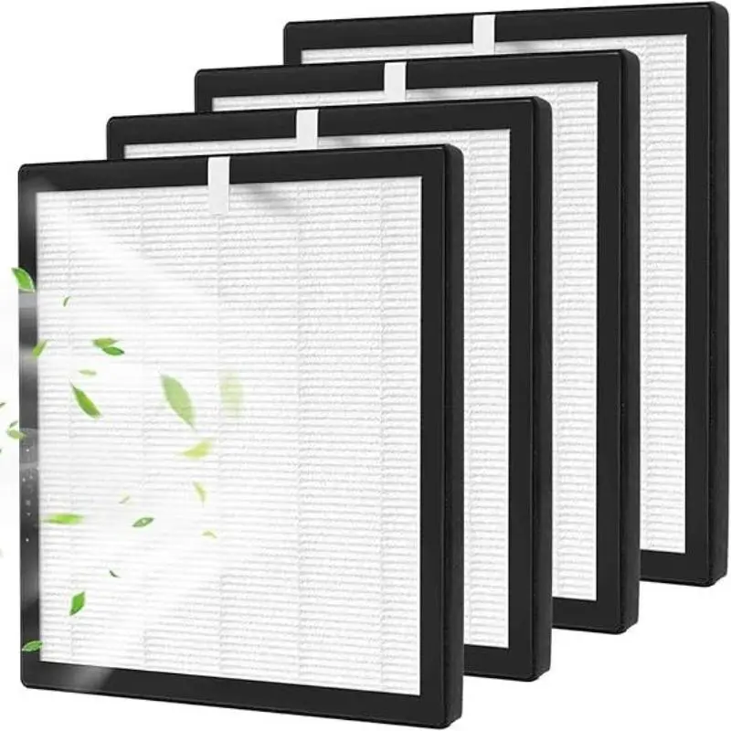 Air Purifier Filter, Air Filtration, Air Quality, 4 Counts H13 HEPA Filter, 4 Counts Activated Carbon Filter, Household Appliance Parts & Accessories for ToLife TZ-K2 Air Purifier, Air Purifier Accessory, Air Purifier Replacement, Air Cleaner