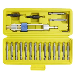 20PCS Half Time Drill Driver Swivel Head Set, Multi-Function Quick-Change Screwdriver Bit Kit with 16 Different Bits & Countersink Drill Bits, Professional Swivel Head Tool for Drilling & Driving