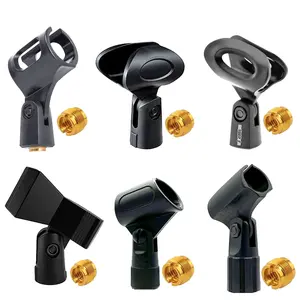 5 Core Microphone Clip Holder 6 Pieces Multi Pack with Screw Adapters 5/8 to 3/8 Inch Durable Metal