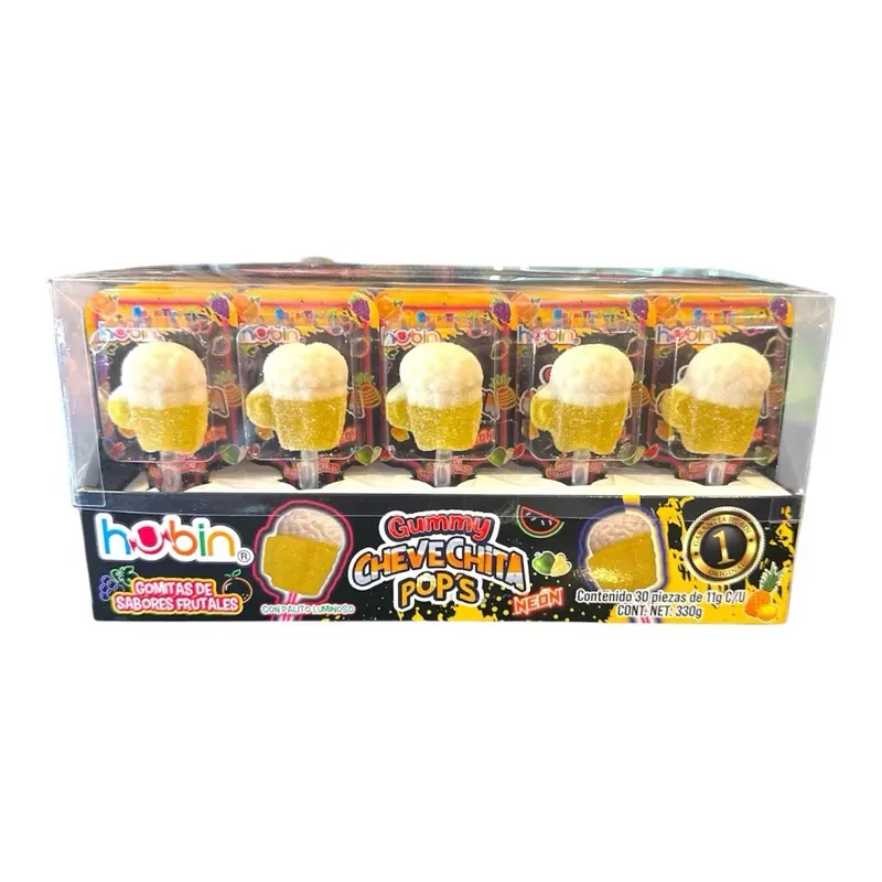 Gummy Chevechita Neon Light Up Lollipops