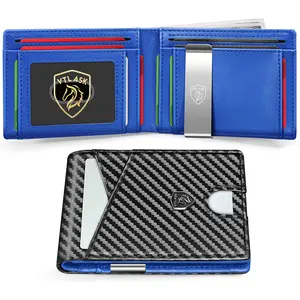 VTLASK Men's Fashionable and Simple Wallet - Trendy Bifold with 11 Card Slots, RFID Anti-theft, Ultra-light, Portable, and Durable Leather Material - Perfect Gift Box Packaging