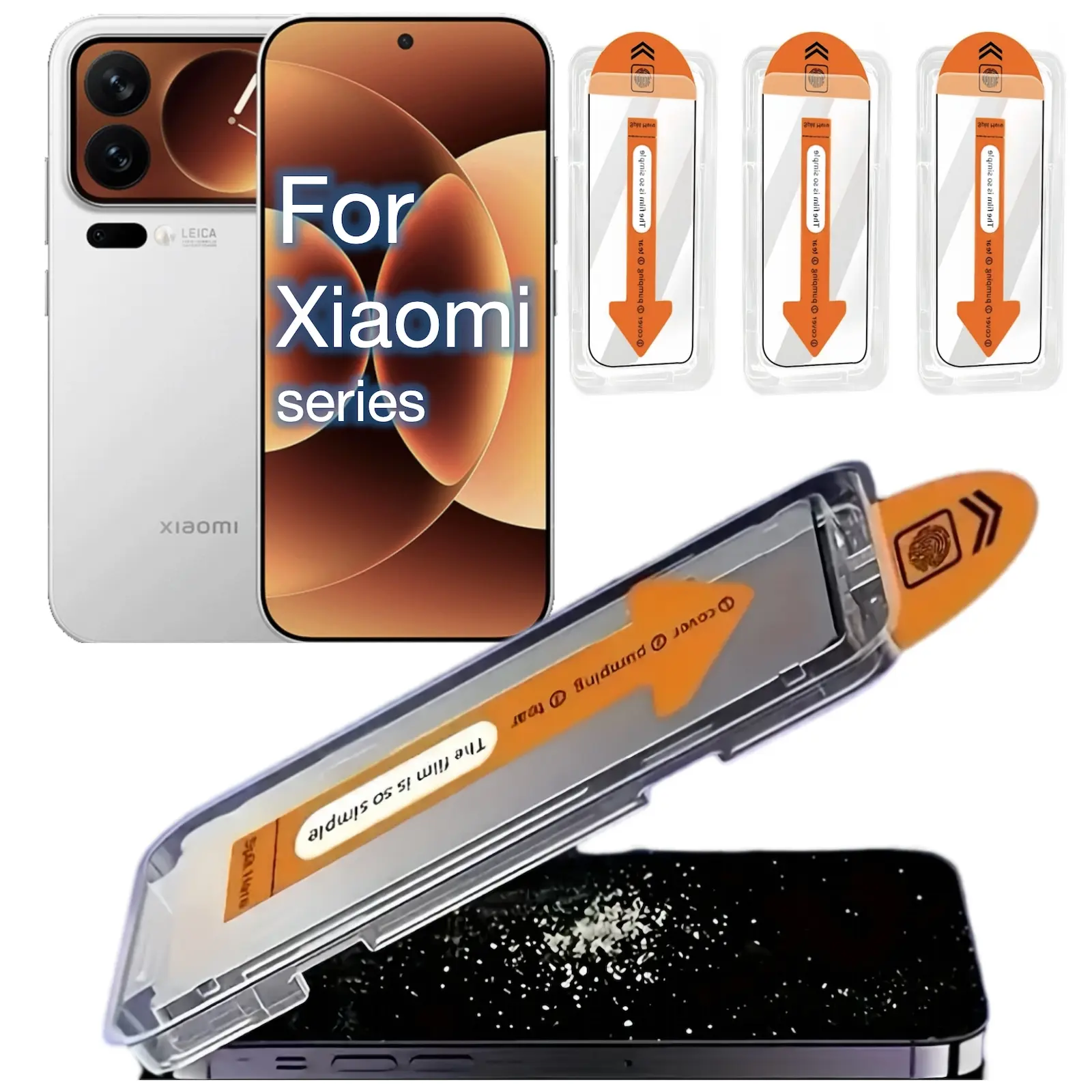 3-Pack Xiaomi Smartphone Screen Protector Film, Compatible with Mi 17/15/14/13/12/11/t Pro Max, Ultra-Clear, Protective Design, Durable Protection, Fingerprint, Accessories