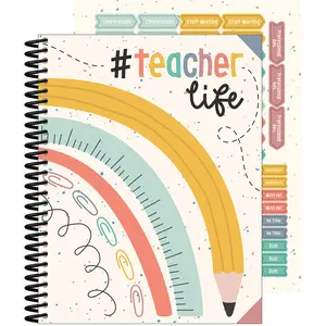 212 MAIN Carson Dellosa Education CD-105047 We Belong Teacher Planner, Weekly Academic Spiral Bound Planner Notebook with Calendar