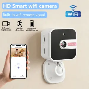 Wireless WiFi Home Security Camera with Night Vision, Motion Tracking, Wall Mount, Mobile App Live View for Indoor Monitoring, Easy Installation, Security Cameras Wifi