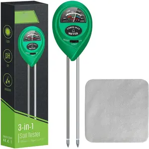 Soil  Meter,3 in 1 Soil pH Tester,Soil Tester with ,Light,and pH Test for Garden,Farm,Lawn,Indoor,Outdoor (No  Needed)