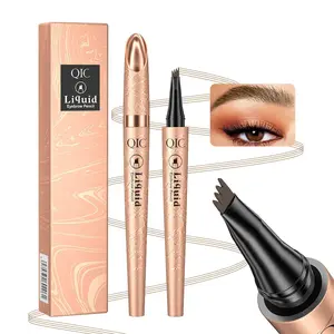 Eyebrow Pencil with Micro-fork Tip Applicator,Long Lasting Eyebrow Pencil, Brow Styling Brush,Eye Brow Makeup Tool, Makeup Accessories
