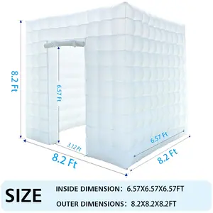 Inflatable Photo Booth with LED Wall, 5-Minute Setup, 16 Light Modes, Ideal for Weddings and Special Events - Smartphone, Camera