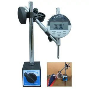iGaging Digital Precision Indicator Hand Measuring Tool, 3 Reading Functions, 3/8"-Stem, ABS (Absolute & Incremental Reading), Magnetic Base, Extra Battery Included for Tools & Hardware Use