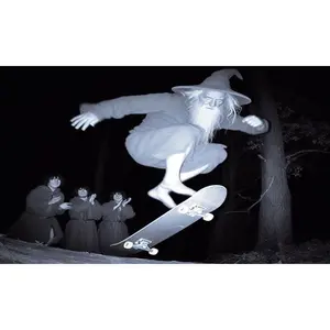 Wizard's Flag 3x5 Feet Gandalf is doing a jump on his skateboard at night Tapestry for RoomWall Hanging College Dorm DecorBedroom Banner