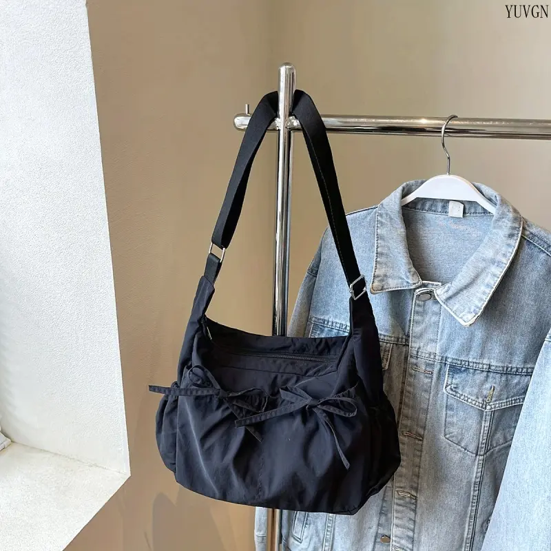 Solid Color Lightweight Fitness Tote Bag - Japanese Style Large Capacity Casual Sports Shoulder Bag for Back to School Haul, Active Lifestyle Daily Commute summerwins, Active Lifestyle Shoulder Bags tiktokshopbacktoschool