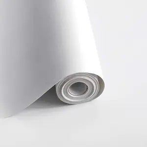 Peel and Stick Wallpaper White Contact Paper Waterpoof Self Adhesive Decorative Contact Paper Vinyl Roll for Wall Kitchen Wallpaper for Bedroom