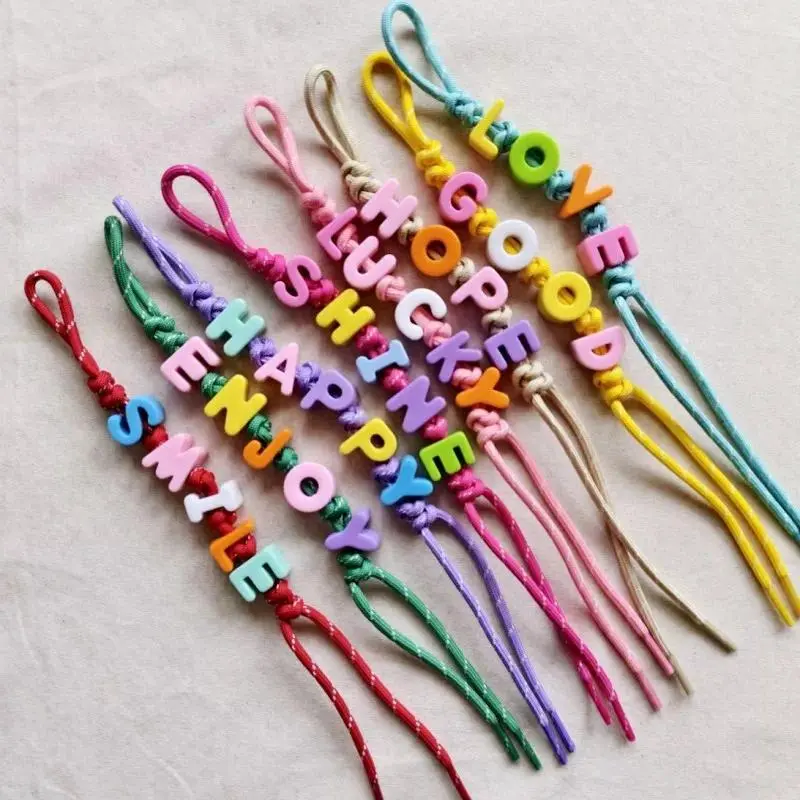 Custom Letter Braided Keychain, Handmade Nylon Rope Lanyard for Women, Durable Multi-Use Handbag Charm, Personalized Gift in Bright Colors, Braided Rope, Multi-Use Strap, Gifts