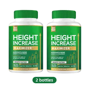 2 Bottles Growth Capsules to Grow Taller - Height Increase Maximizer with Calcium for Bone Strength -Natural Get Taller Supplement - Dietary Edible Healthcare Fitness