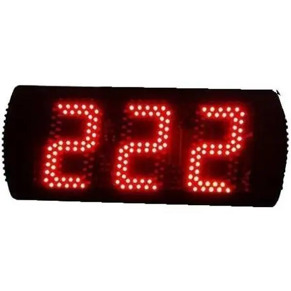 5" High Digital Timer Set, Wall-Mountable Aluminum Case Stopwatch with 3-Digit Red LED Display, 999 Seconds Count Up/Countdown, Brackets for Sports & Kitchen
