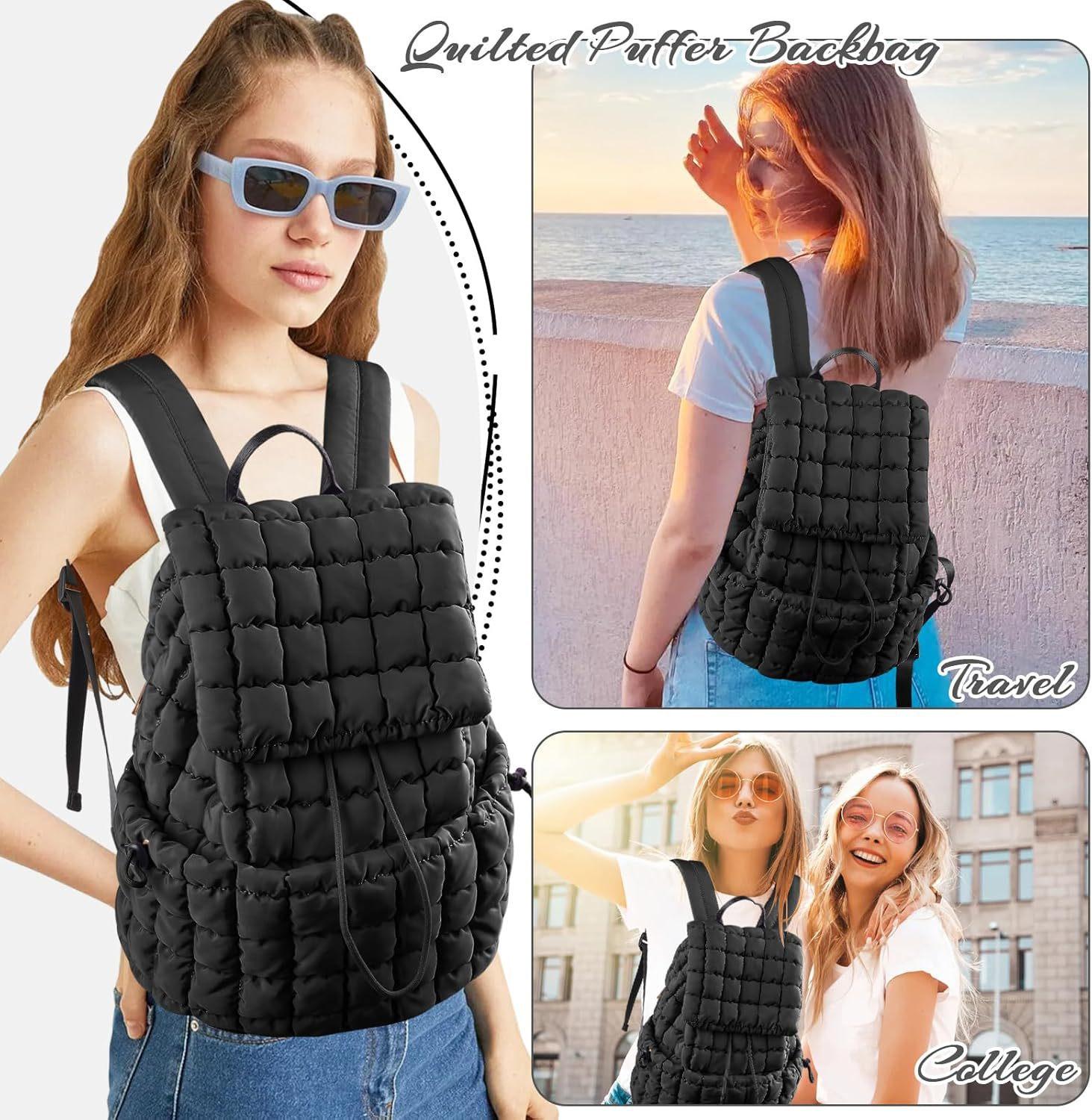 Iris Puff Backpack – Trendy Adjustable Backpack with Inclusive Straps, Soft Quilted Design for Daily Use & Travel Iris Puff Backpack – Trendy Adjustable Backpack with Inclusive Straps, Soft Quilted Design for Daily Use & Travel