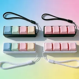 4/1 Pack Keyboard Fidget Toy – Clicky, Creamy Stress Relief Fidget Clicker Keychain – Quiet Fidget Toys for Adults, Boost Focus & Calm Anxiety at Work, Travel – Ideal Stress-Relief Gift