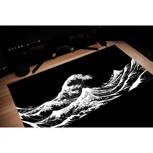 The Great Wave Black Mouse Pad