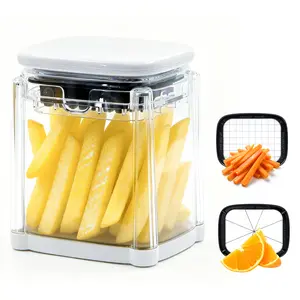 Manual Vegetable Cutter Two Piece Set Durable Kitchen Tool for Efficient Cutting with Two-Piece Design and Durable Construction