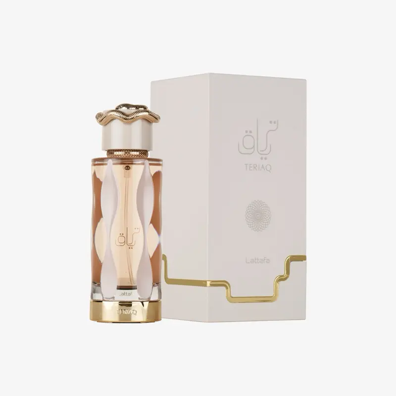 Lattafa Teriaq Unisex Eau de Parfum Spray (3.4 oz) - Citrus Fragrance with Pink Pepper, Vanilla Notes, Arabian Scent, Everyday Fragrance, Citrus Blend, Rose-Vanilla