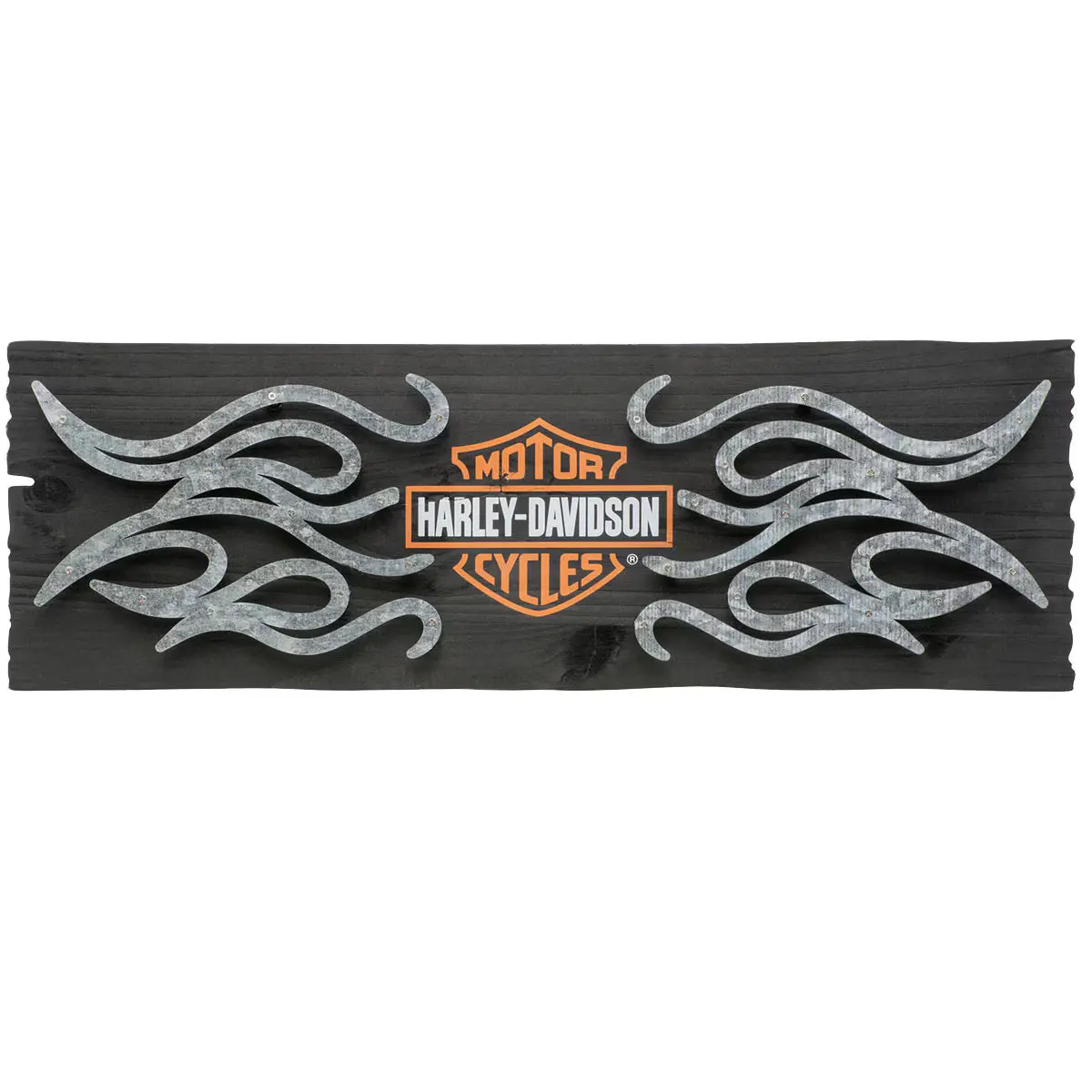 Harley Davidson Bar & Shield Flames Pub Sign