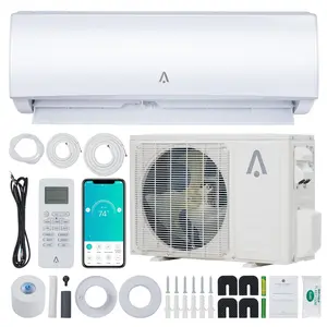 12,000 Btus Mini Split AC, 21 SEER2 Wall Mounted AC with Heat Pump & Installation Kits, Ductless Inverter Split-System Air Conditioners Cools Up to 750 Sq. Ft, WIFI and Remote Control, 230V