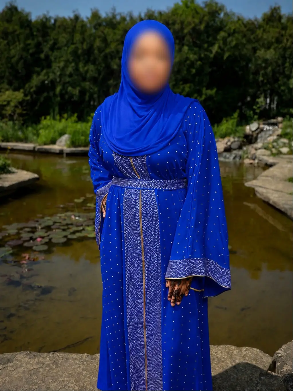 Royalty Blue  Moonlight Abaya and Hijab Set