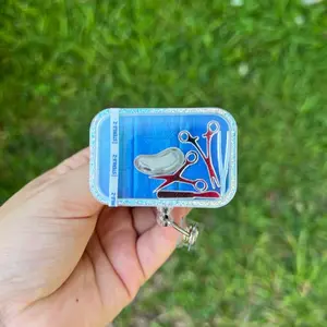 Sterile Mayo stand badge,nurse gift,nursing student, Lab week gift,surgical tech, operating room,shaker badge reel