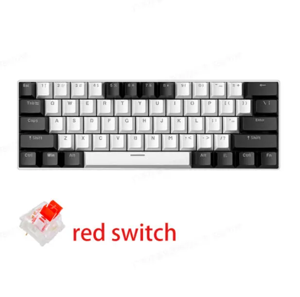 KAVLORN KL61 60% Hot Swappable Mechanical Keyboard, 61 Keys RGB Backlit Wired Gaming Keyboard, Blue Switch PBT Keycaps, Compact Mini Keyboard for PC Mac Laptop Gamers