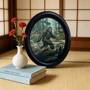 Vintage Oil Painting Style Bigfoot Forest Decoration, Atmospheric Ornament, Artistic Home Decor, Unique Wall Hanging, Aesthetic Wall Decor