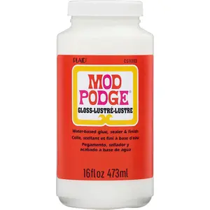 Mod Podge Gloss Sealer, Glue & Finish: All-in-One Craft Solution- Quick Dry, Easy Clean, for Wood, Paper, Fabric & More. Non-Toxic - Craft with Confidence, Made in USA, 16 oz., Pack of 1