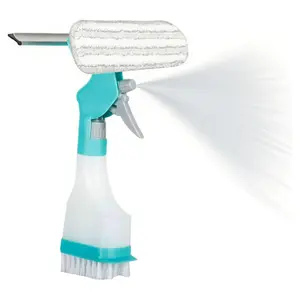 2025 New Multifunction Window Cleaner Tool, 4 in 1 Window Cleaner Tool Kit, Window Washer Squeegee with Sprayer for Windows, Mirrors, Tiles & Glass (1 Pack)