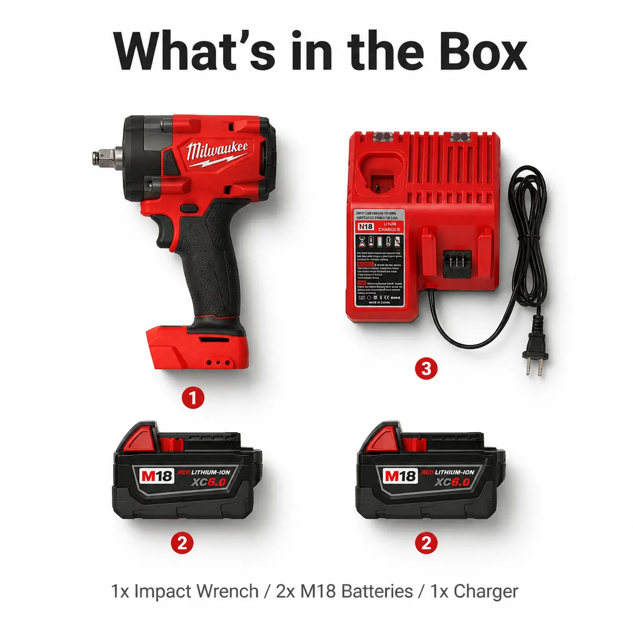 Milwaukee M18 3/8" Compact Friction Ring Brushless Impact Wrench Kit - Cordless Power Tool with Brushless Motor, 1 Charger, 1 Battery, Sockets, Lightweight High Torque for Professionals, Garage Tasks