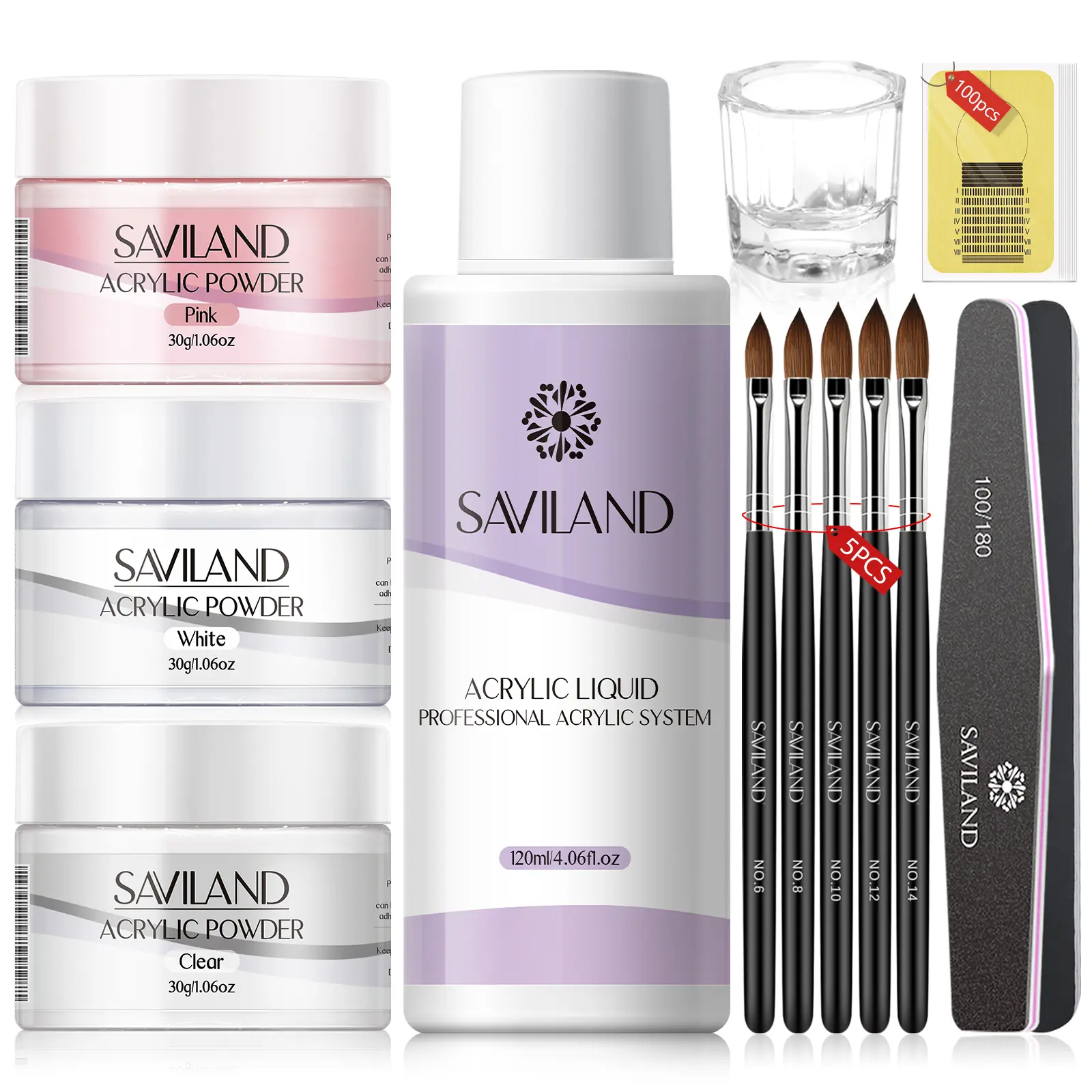 3 Colors Big Capacity Acrylic Nail Starter Kit