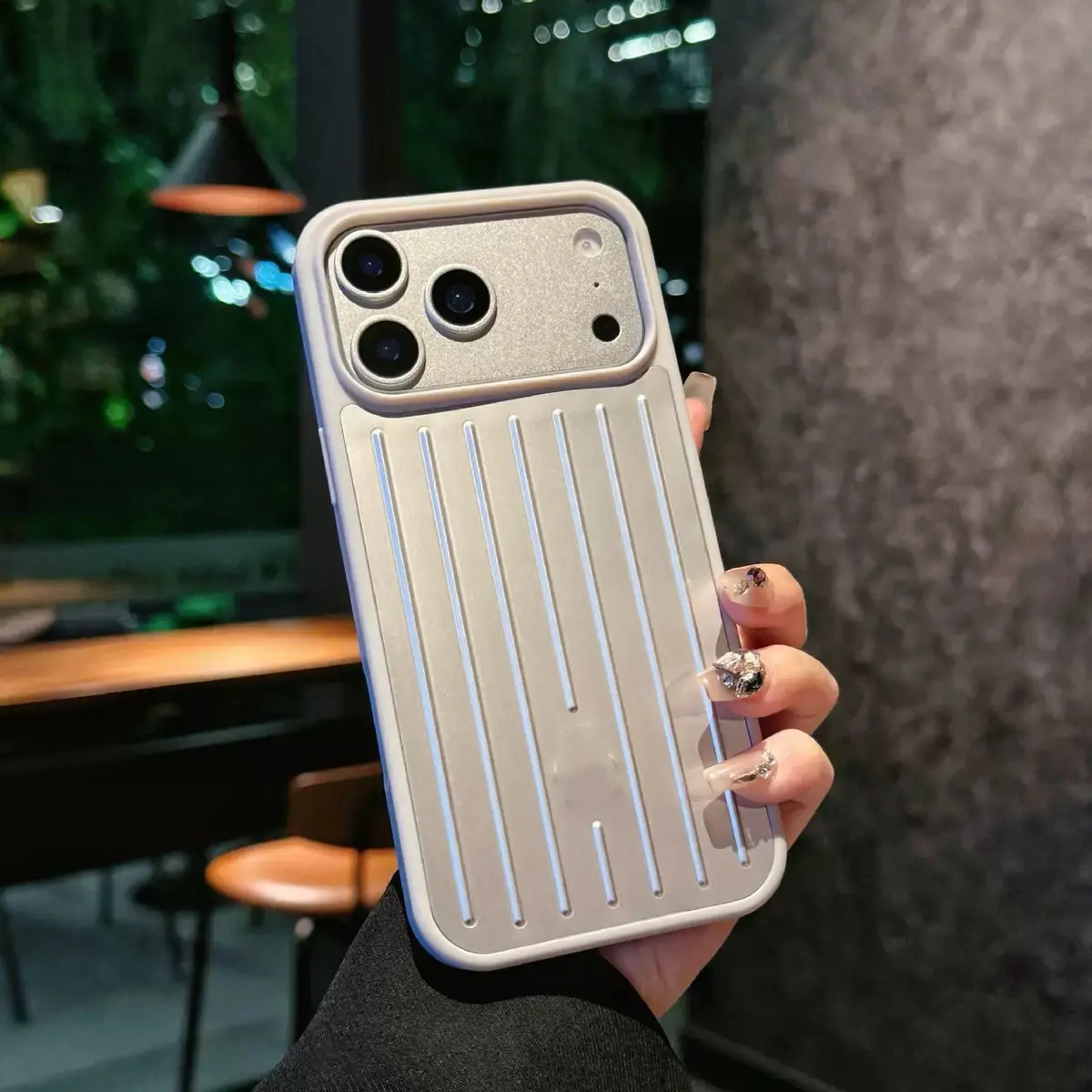 Aluminum Alloy Smartphone Cover - All-Inclusive Vertical Lines Design, Durable Protection, Ideal Gift for iPhone 16 Pro Max, 15, 14 Devices, Essential Mobile Phone Accessories by summerwins