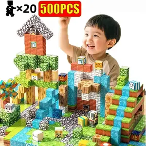 500PCS Magnetic Building Blocks Set Building Kit in Random Assorted Styles | STEM Sensory Toys for Kids Ages 3-5 4-8 | 3D Creative Construction Learning Toys with color Box | Birthday Christmas Gifts for Boys Girls Building Block Sets