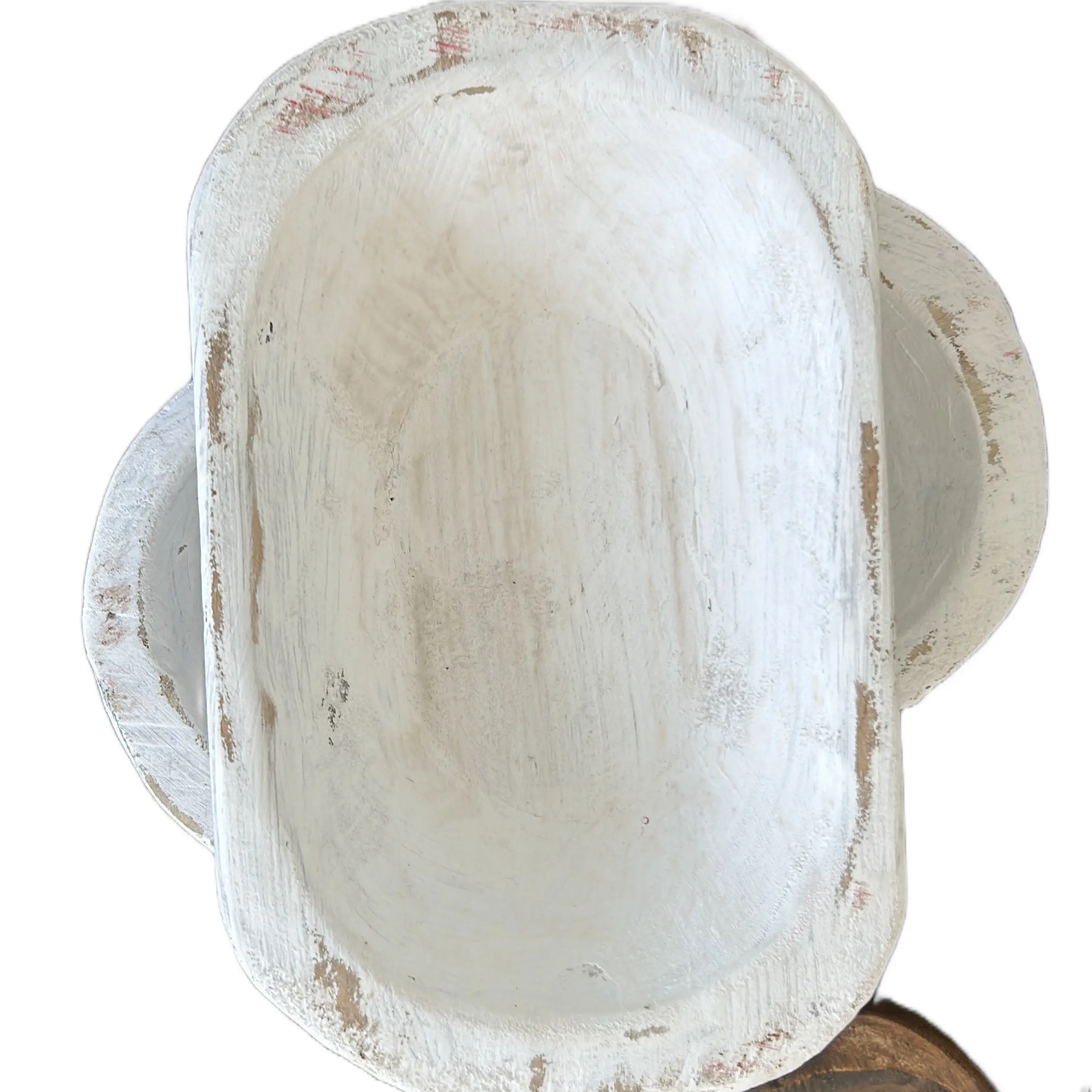 Dough Bowl Candle - White holiday gift handmade candle decorative candle woodwick soy small batch wooden wick