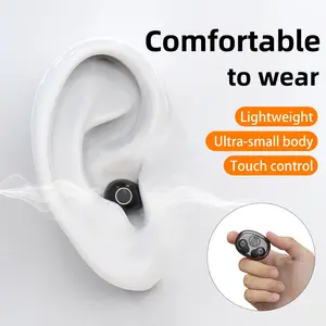 MSHUKCOE Sleep Earphones Wireless Sleep Earphones Wireless Bluetooth 5.4 in Ear Lightweight Earphones, Mini Sleep Earphones, Small Design Suitable for Side Sleepers, Sports Waterproof, Clear Call Earphones