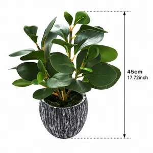 Elegant Artificial Touchable Artificial Fiddle Leaf Fig Plant Evergreen Lifelike Fake Greenery Tree ,Ideal for Home, Office, Patio, and Living Room Decor Decorative Nature