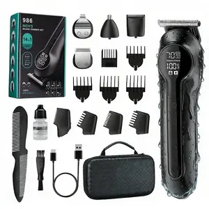 6-In-1 Multifunctional Hair Trimmer Set, All-in-One Trimmer, Beard Trimmer and Hair Clipper,  Men's Grooming Kit for Beard, Body, Face, Nose, Ear and Intimate Areas, Cordless Hair Trimmer